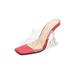 Avamo Women's Flip Flops Slides Heel Slip On Thong Sandals Stiletto Party Slippers Heeled Sandal Shoes