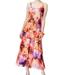 Nine West NEW Orange Purple Womens Size 4 Floral Print Maxi Dress