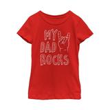Girl's Lost Gods Father's Day My Dad Rocks Graphic Tee