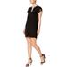 Calvin Klein Embellished-Trim Shift Dress, Black, 8