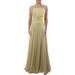 Halston Heritage Womens Sequined Strapless Formal Dress