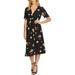 1.State Womens Floral Print Maxi Casual Dress Black XS