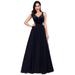 Ever-Pretty Women's Sleeveless Glitter Tulle Evening Night Out Party Dresses for Women 07849 Navy Blue US12