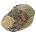 Irish Tweed Driving Cap for Men's Donegal Touring Patchwork Flat Hat Made in Ireland
