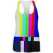 Halloween SMPTE Color Bars Late Night TV Costume All Over Womens Work Out Tank Top Multi MD