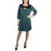 3/4 Bubble Sleeve Shift Dress