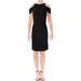 Lauren Ralph Lauren Womens Sequined Cold Shoulder Cocktail Dress Black 16