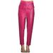 Pants for Women Cigarette Trousers High Waist Silk Pants Soft Breathable Slim Skinny Pants (Hot Pink, XL)