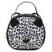 KABOER Fashion Women and Girls PU Leather Leopard Print Handbag Messenger Shoulder Bag Crossbody Bag(Black White)