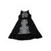 Bila Womens Size Medium Sleeveless Rayon Maxi Dress w/Keyhole Tie Neck, Black