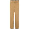 Burberry Runway Men's Brown D-ring Detail Belted Cotton Trousers