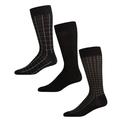 MeMoi Men's Cotton Blend Houndstooth Crew Socks 3-Pack 10-13 / Black