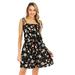 Women's Summer Sexy Off-The-Shoulder Floral Printed Open Back Suspender Dress