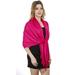 Gilbin Luxurious Women's Silky Scarf Large Soft Cozy Pashmina Shawls Solid Colors Soft Pashmina Shawl Wrap Stole(Fuschia)
