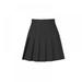 Girls College High Waist Plain Short Mini Skirt Skater Sweet Pleated Short Mini Skirt Black S Size