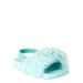 First Steps by Stepping Stones Baby Girls Faux Fur Cozy Fashion Back-Strap Slide Sandals
