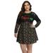 HDE Womens Plus Size Party Dress Ugly Christmas Sweater Long Sleeve Skater Dress (Elfed Up, 2X)