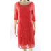 Laundry by Shelli Segal NEW Red Womens Size 6 Lace Sheath Dress