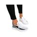 LUXUR Round Toe Walking Shoes for Women Lightweight Comfortable Work Shoes Flat Tennis Shoes Fashion Sock Sneakers