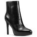 Nine West Womens Querida Zipper Almond Toe Booties