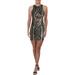 Aidan Mattox Womens Metallic Sequined Clubwear Dress