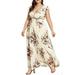 Niuer Women Beach Dresses Sexy Sleeveless A-Line Dress Plus Size Floral Printed Boho Sundresses High Waist Party Dress