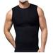 Body Shaper Slim Vest Abdomen Muscle Tank Bodyshaper Slimming Undershirt For Men -Black/Xlarge