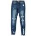 KanCan Juniors Mid Rise Skinny Ankle Distressed Jeans