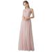 Ever-Pretty Womens Gorgeous Sleeveless Prom Dresses with Tulle for Women 00748 Pink US8