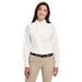 The Harriton Ladies Foundation 100% Cotton Long Sleeve Twill Shirt Shirt with Teflon - WHITE - XL