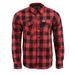 NexGen MNG11631 Men's Black and Red Long Sleeve Cotton Flannel Shirt Red