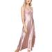 UKAP Womens Fashion Silk Satin Long Dress Casual Loose Slip Pajamas Sleepwear Bath Robe Dress Nightwear Nightgown