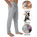 LELINTA Men's and Big Men's Jersey Cotton Pajama Pants with Pockets, Men's Jersey Jogger Sleep Pant, S-3XL