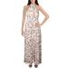 Betsey Johnson Womens Pleated Halter Maxi Dress