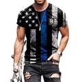 Niuer Mens American Flag Hipster T-Shirt Patriotic Vintage Shirts Independence Day 4th of July Short Sleeve Crewneck Tee Shirt