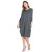 Azules Women's Cozy Wide Neck Roman Bell Midi Dress for All Seasons [Made in The USA]