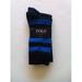 Polo Ralph Lauren Boy's 2 Pairs/Pack Dress Cotton Blend Socks, Size 9-11, Navy/Royal