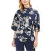 Vince Camuto Womens Floral Print Mock Neck Pullover Blouse