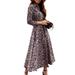 Niuer Women Lapel V-Neck Casual Dress Long Sleeve Button Down Maxi Sundress Summer Lightweight Maxi Dress