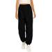 8. Niuer Womens Loose Yoga Pants Pockets Wide Leg Comfy Elastic Waist Baggy Straight Lounge Running Workout Tracksuit Pants Trousers Black XXL