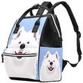 Samoyed The Buddy Dog School Bag Outdoor Travel Backpack Daypack Rucksack Unisex fits up to 14 Inch Laptop