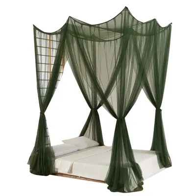 Moustiquaire pour lits doubles King et Queen Size filet vert élégant décoration de chambre à