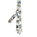 Burberry Men's Natural White Printed Silk Tie