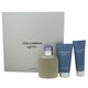 Light Blue by Dolce and Gabbana for Men - 3 Pc Gift Set 4.2oz EDT Spray, 2.5oz After Shave Balm, 1.6o