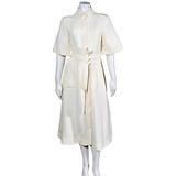 Burberry Ladies Carmen Short-sleeve Belted Swing Dresss, Brand Size 12 (US Size 10)