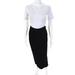 Pre-ownedDolce & Gabbana Womens High Rise Pencil Midi Skirt Black Size 38 IT 2 US