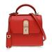Salvatore Ferragamo Red Mini Boxyz Gancini Calfskin Top Handle Bag