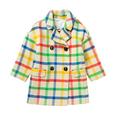 Burberry Kids Agnella Checkered Wool Coat, Brand Size 10Y