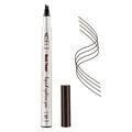 Eyebrow Pencil, Micro Ink Brow Pen 4 Points Eyebrown Pen Eyebrow Tattoo Pen Microblading Eyebrow Pen Tat BrowWaterproof & Smudge-Proof With Four Micro-Fork Tips Applicator for Natural Eye Makeup