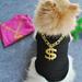 Shulemin Summer Print Pet Puppy Small Dog Cat Pet Clothes Vest T Shirt Apparel Hot Pink